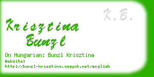 krisztina bunzl business card